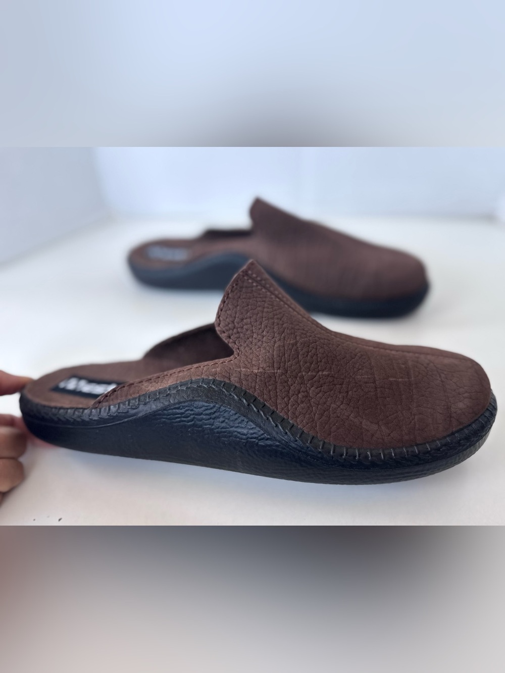 Josef Seibel Nubuck Leather Slippers Westland Monaco Mens Size 42